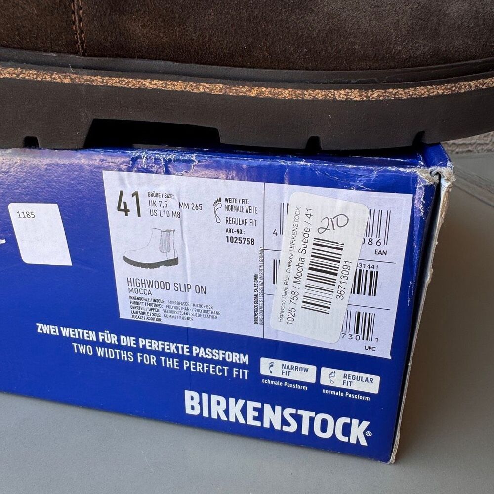 NEW Birkenstock Highwood Slip On Boots Womens 41EU/10US Ankle Mocca Brown Suede - Picture 13 of 13